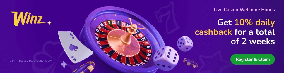 Winz.io Casino — Zero Wagering Bonus & 20% Daily Cashback